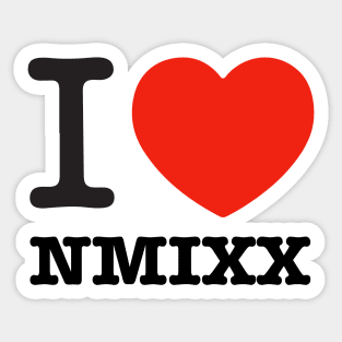 I love Nmix heart nswer text | Morcaworks Sticker